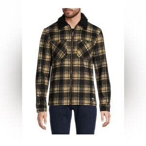 Wesc Black and Cream Plaid Jacket